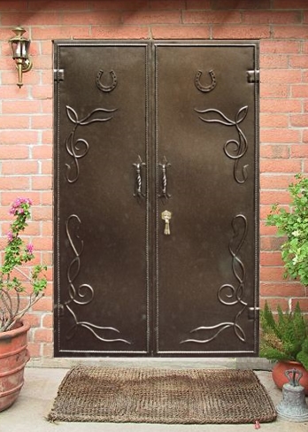 Дверь двустворчатая железная ТБ51